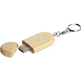 Okiyo Benkyou Bamboo Flash Drive Keyholder - 8GB Unbranded
